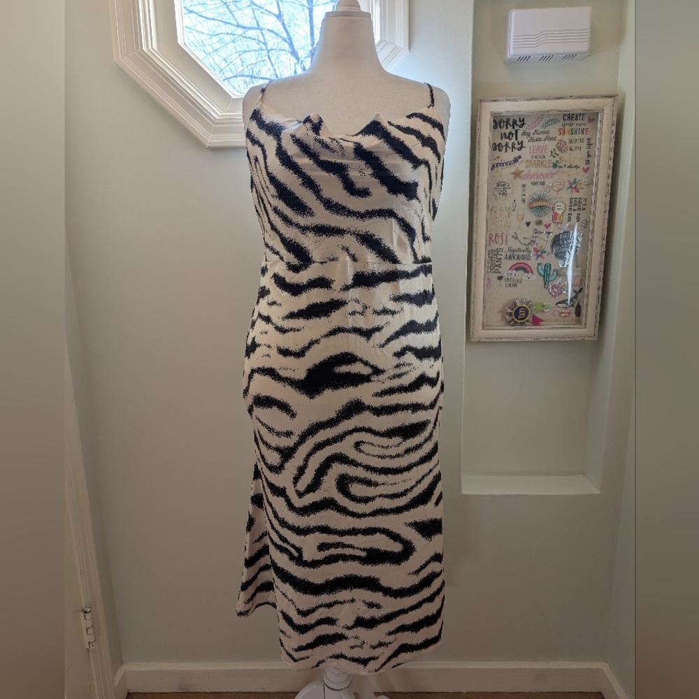 Zebra slip dress